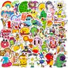 50 Mix And Match Netmap Stickers Shrimp Skin Cartoons Cute Student Kids Reward Stickers