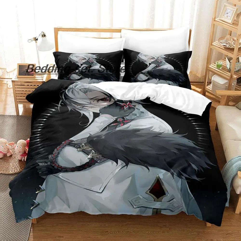 Comfortable Anime Print Bedding Set With Duvet Cover And Pillowcases Single Twin Full Queen King Sizes For All Ages