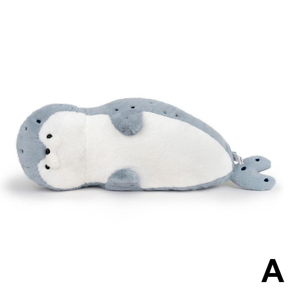 Soft Plush Sea Lion Otter Stuffed Animal Pillow Doll Animal Toy Round Cushion Throw Pillow for Kids Birthday Gift