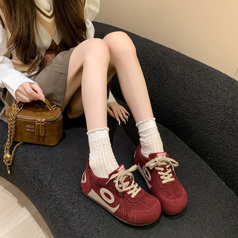 [Fanfuna] Platform-soled German training shoes for women's 2025 autumn new high-end Hong Kong-style retro and versatile Forrest Gump single shoes