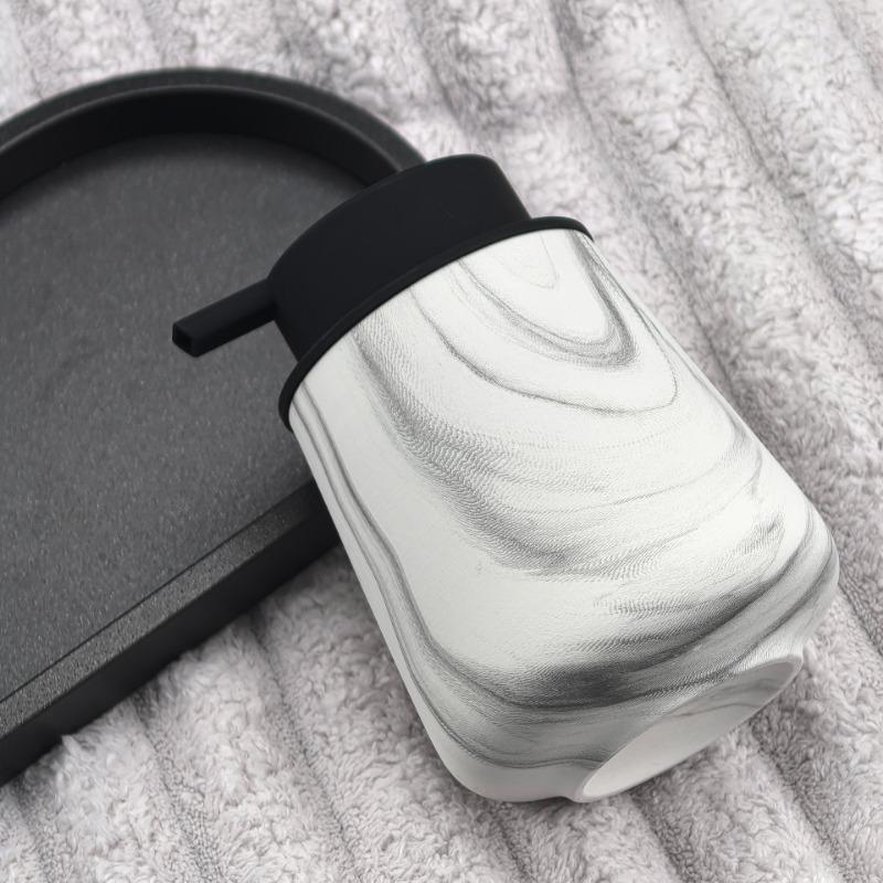 European Ceramic Hand Sanitizer Bottle Marbling Pressing Bottle Bathroom Soap Liquid Container Bathroom Decoration Accessories