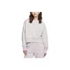 Nike Solid Color Crewneck Cropped Long-Sleeve Sweatshirt for Women Gray-Purple
