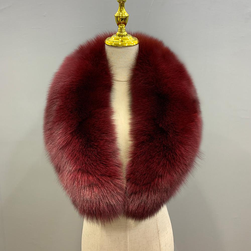 Custom Drop Shipping Fur Scarf Winter Warm Shawl Real Fox Raccoon Fur Collars