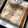 Silk Silk Scarf Women'S Season High Sense Silk Mulberry Silk Temperament Small Square Scarf Scarf Luggage