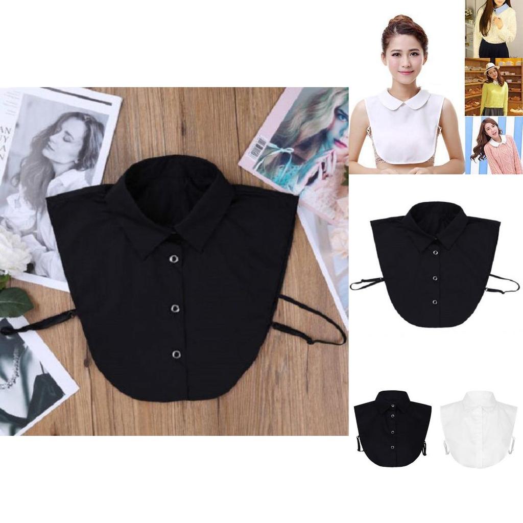 Polyester Detachable Collar Square Neck Unisex Plus Size Smartcasual Layering Accessory