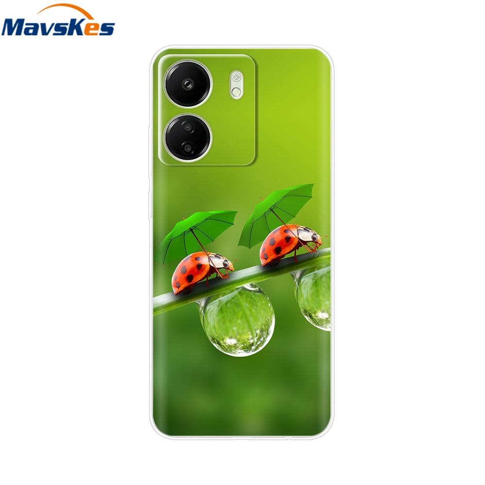 For Xiaomi Redmi 13C 4G Case New Painted Silicone Back Cover For Redmi 13C Soft Clear TPU Phone Case For Redmi 13C 5G Redmi13C