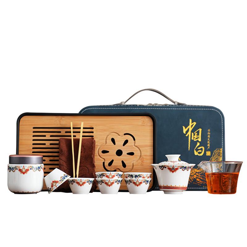 Dunhuang Ceramic Gaiwan Tea Set