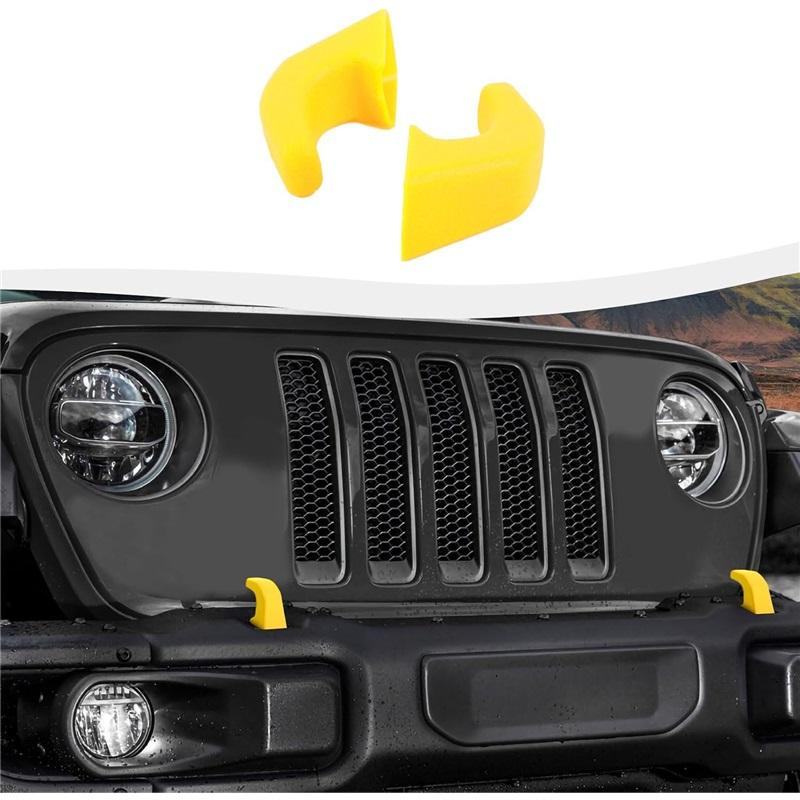 2Pcs Tow Hook Cover Protector Sleeve for Jeep Wrangler JK JL JT 07-23 Front Bumper Buffer Block