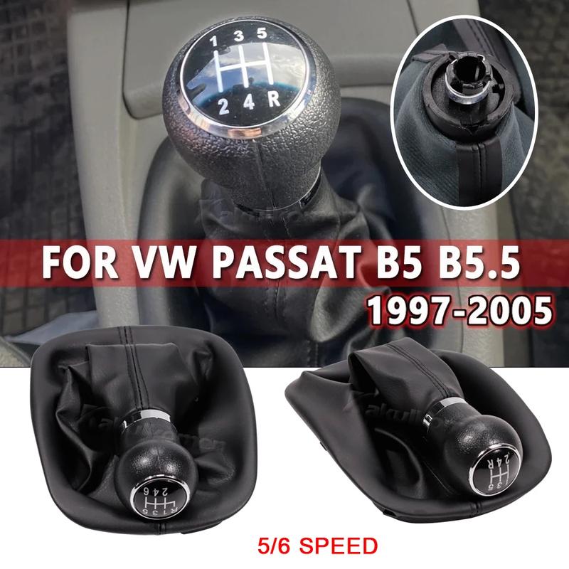 MT 5/6 Speed Gear Shift Knob Lever Shifter Gaiter Boot Cover For VW Passat B5 B5.5 1997 1998 1999 2000 2001 2002 2003 2004 2005