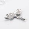 Broche Feminino Elegante Estilo Vintage Libélula Strass Coloridos Forma de Animal Alfinete de Lapela