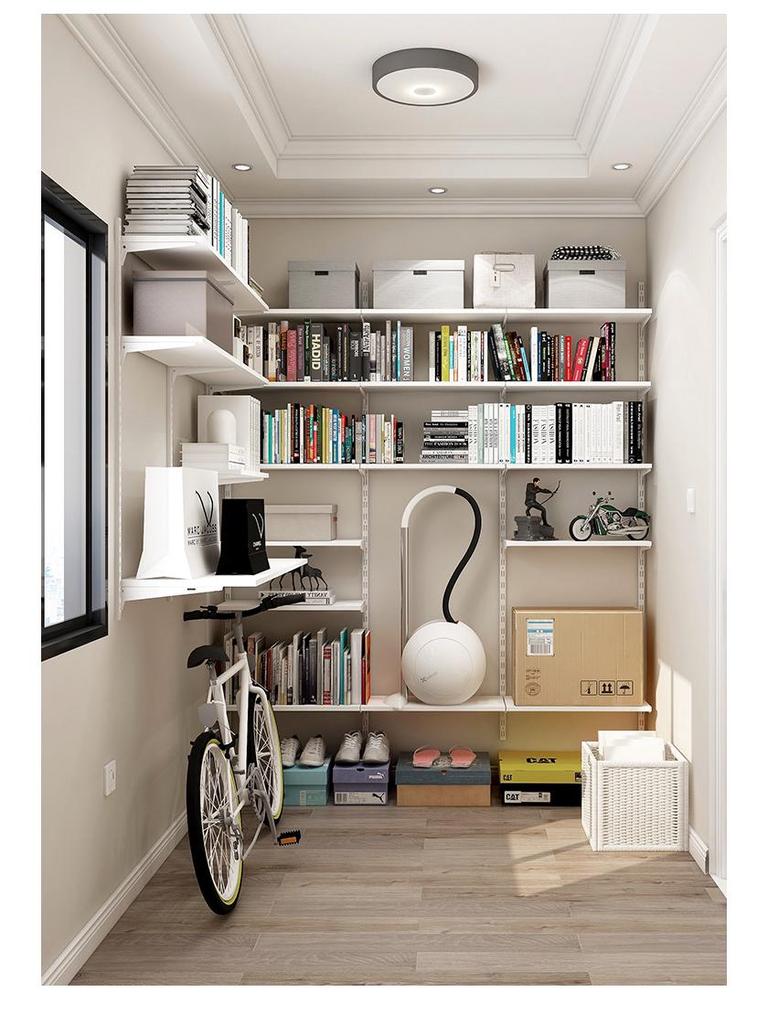 Adjustable Wall-Mount Shelf Bracket for Wooden Boards