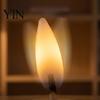 Safe Flameless Candles for Kids Rooms LED Candles, Battery Operated Acrylic Pillar Realistic Wax Flickering Wedding Warm Color Light Party Christmas