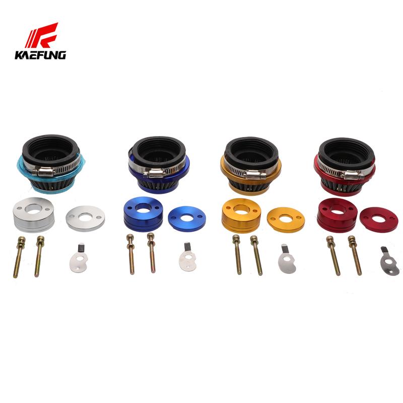 15mm 40-5 Luftfilter-Adapterplatten-Kit Passend für 2-Takt 43cc 47cc 49cc Rasentrimmer, Stand-Up-Scooter, Pitbike-Mini-Bike