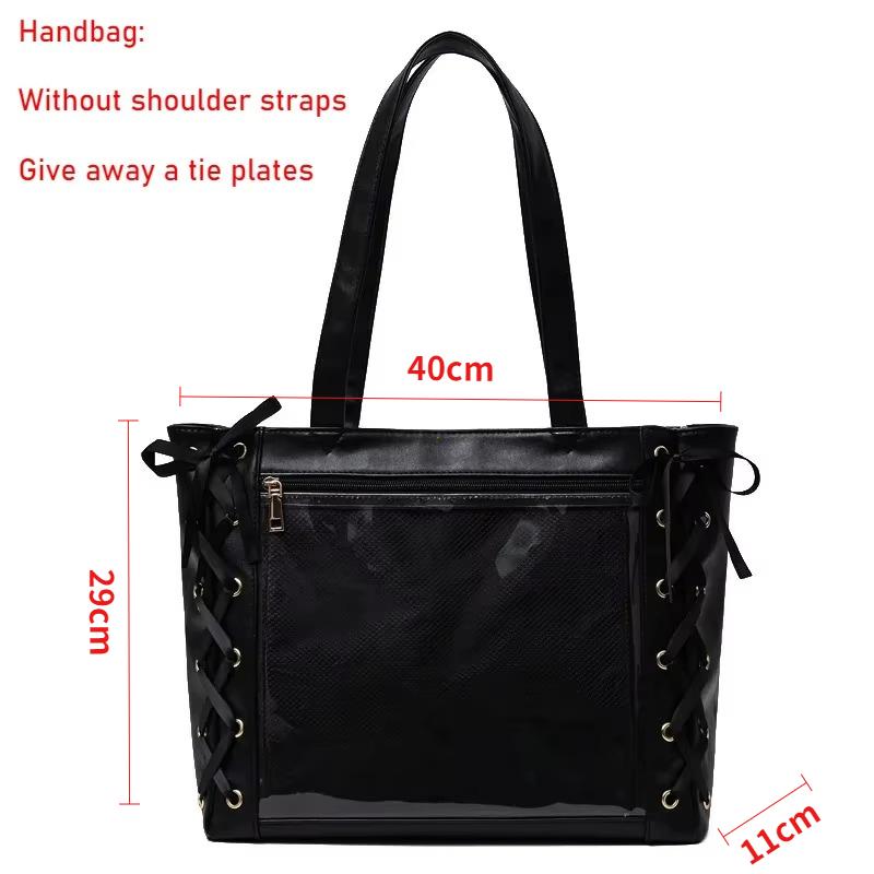 Spicy Girl Cool Ita Bag Large Capacity Transparent Pain Layer Crossbody Bag Love Chain Ulzzang Shoulder Bag Handbag