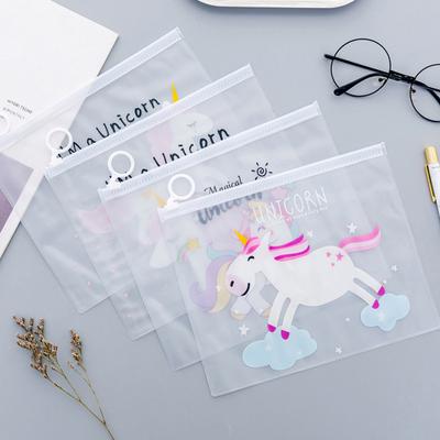 Clear Pencil Lovely Heart Cloud Jednorožec Ring Bag Makeup Pen File Storage Pouzdro