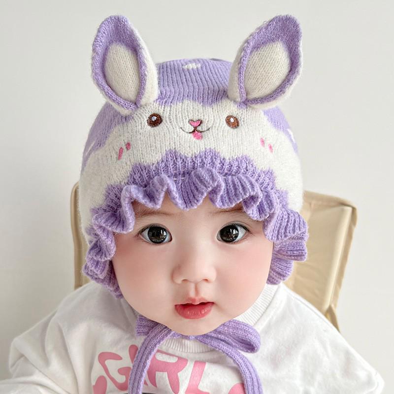 

New Unisex Knitted Wool Bunny Ear Hat for Baby Girls - Autumn/Winter Style