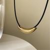 Titaniums Steel Necklace Comfortable Leather Strap Necklace Daily Wear Necklace Great for Casual and Formal Event