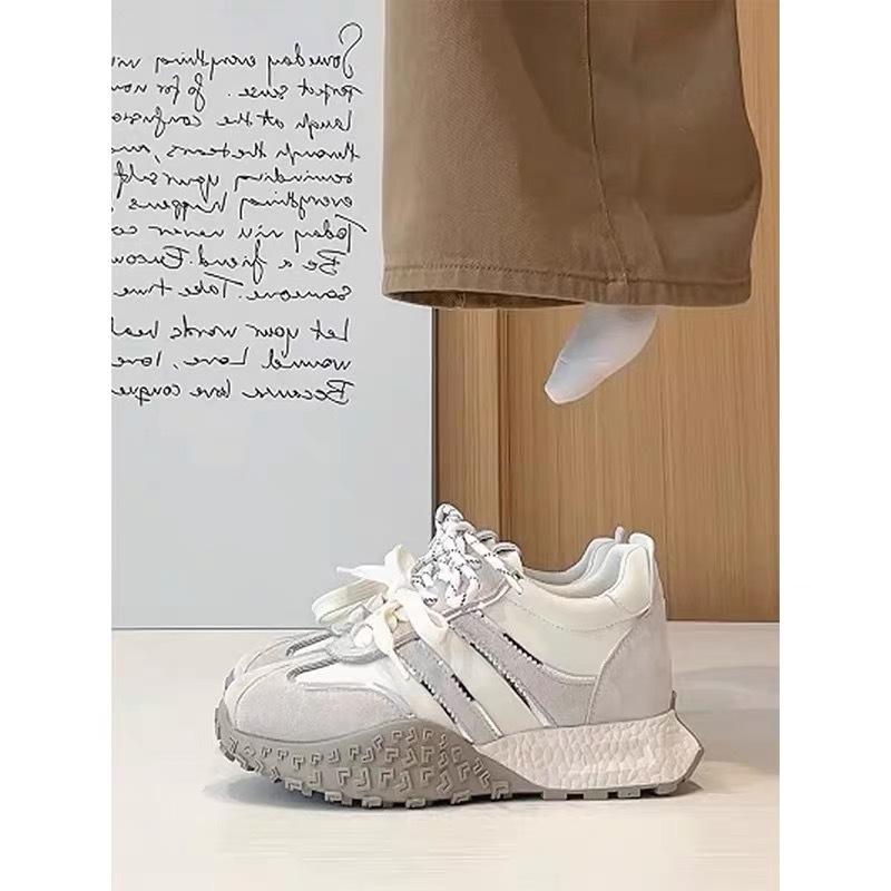 Thick-soled Niche Violet Inner Height-increasing Shoes Women's Spring and Summer Retro Versatile Casual Sports