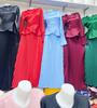 2025 Autumn/Winter European & American Elegant Tie-Up Top & Ruffled Skirt Women's Set