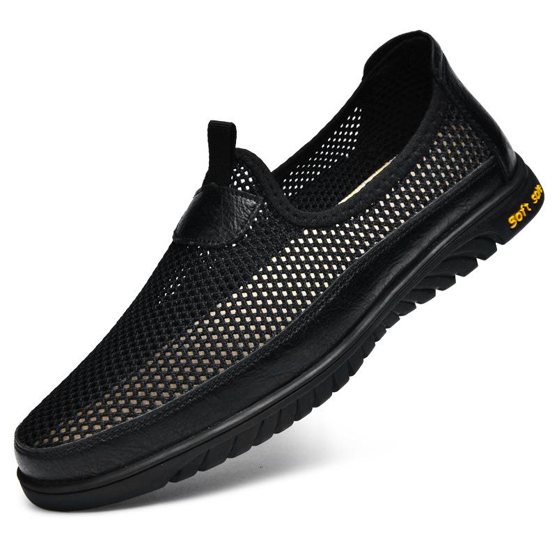Mesh Shoes Men's Breathable Thin Mesh Casual Sports One Pedal Lazy Versatile Trendy Shoes