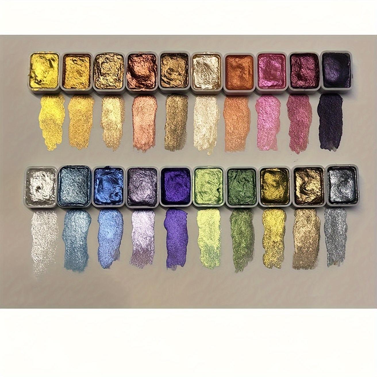 

Набор из 20 ярких акварельных пигментов Pearl Colors - высококачественная прочная упаковка для традиционной китайской живописи, каллиграфии Tangka