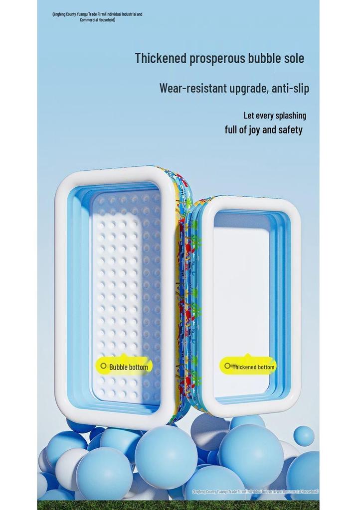 Extra Thick Inflatable Pool for Home Use - Super Large & Durable for Kids, Adults, Babies & Infants