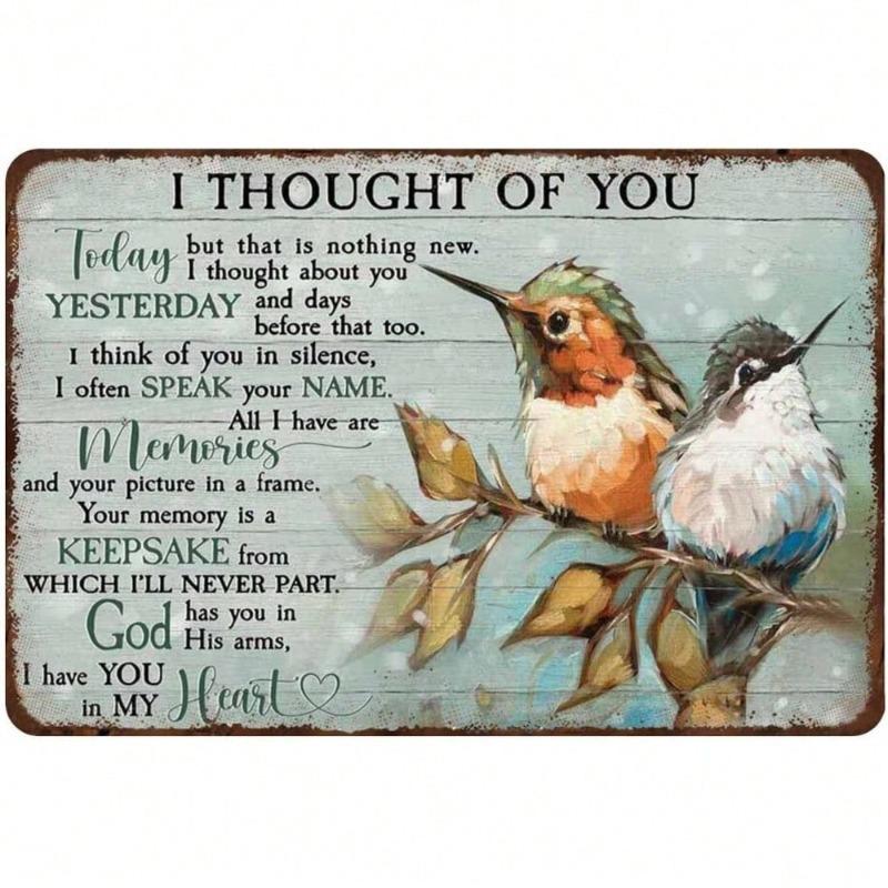 Decorative Metal Wall Sign 20x30cm