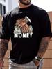 Money & Hands T-Shirt Versatile O-Neck Stylish Tops Streetwear Casual Vintage 100% Cotton Summer Harajuku Oversized Unisex Tees