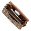 Coach Tabby 26 Crystal Logo Jacquard Classic Design Natural Grain Nappa Leather Shoulder Bag Medium Women Mushroom