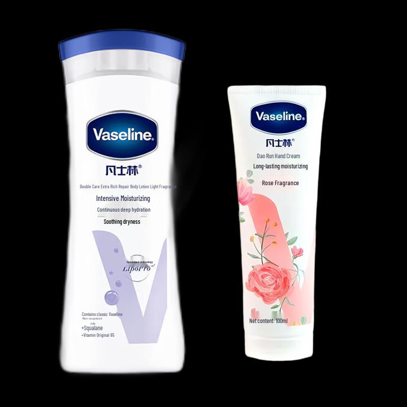 Vaseline Intensive Care Body Lotion & Rose Hand Cream Set