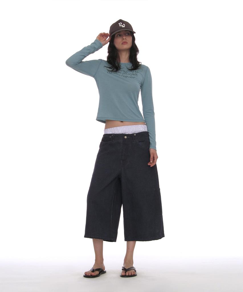 PARTIMENTO WOMEN Washed Pw Embroidered Grandad Cap_Charcoal