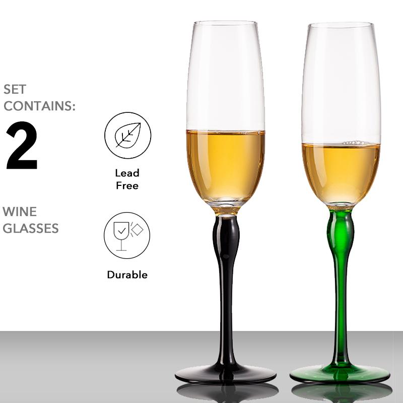 Vintage Champagne Goblet 8.4(fl.oz) Sparkling Wine Glasses Drink Ware Home Bar Suitable For Birthday Christmas And Wedding Gifts