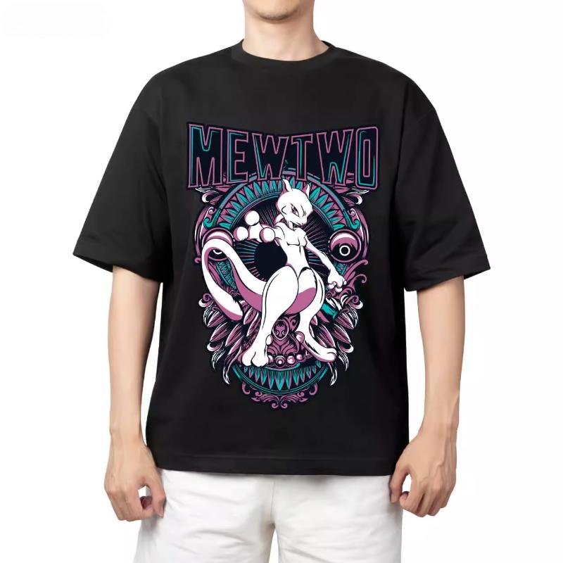 Pokemon animethemed printed Tshirt for 2025 a trendy and casual shortsleeved top with a Japanese style for both men and wome