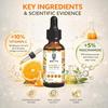 QELITA Vitamin C Face Serum for Glowing Skin with Niacinamide and Hyaluronic Acid Dark Spot Reduction Anti Ageing 30ML