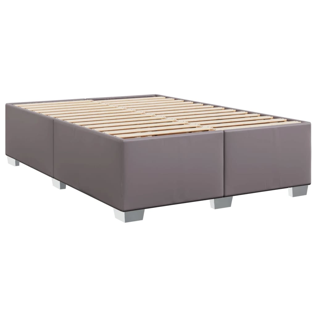 Bed Frame Gray 160 x 200 cm Faux Leather