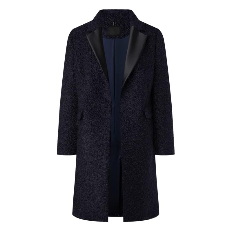 

PORTS Женское осеннее пальто средней длины с лацканами и длинными рукавами S