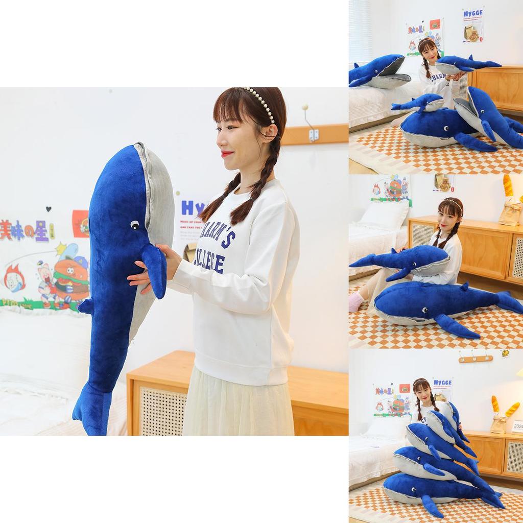 Adorable Blue Whale Plush Toy Soft And Cuddly Stuffed Animal Pillow For Girls And Boys