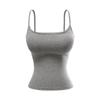Canotta Calda in Pile da Donna Stile Spicy Girl: Top aderente, elasticizzato, senza maniche con coppe al seno per Autunno/Inverno