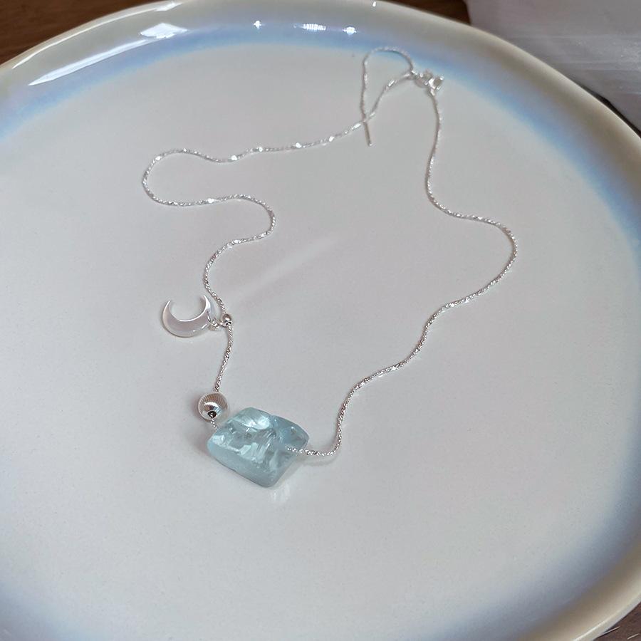 Summer Color Stars Beaded Pendant Necklace Female Sweet Small Fresh Clavicle Chain Vacation Style Niche Versatile Necklace