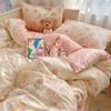 Kids Duvet Cover Set Cute Cartoon No Filler Single Queen Size Girls Boys Flat Sheet Pillowcase Spring Summer Soft Bed Linens