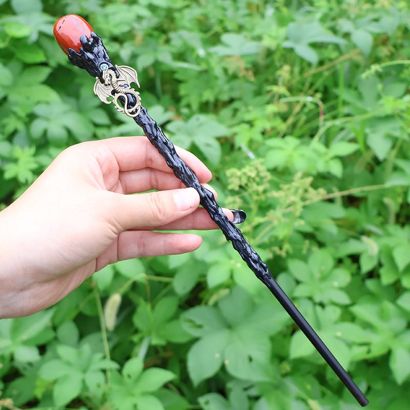 Scettro di Cristallo a Forma di Coltello, Bacchetta Magica che Unisce Cristallo a Forma di Coltello e Sfera di Cristallo, Regalo di Halloween
