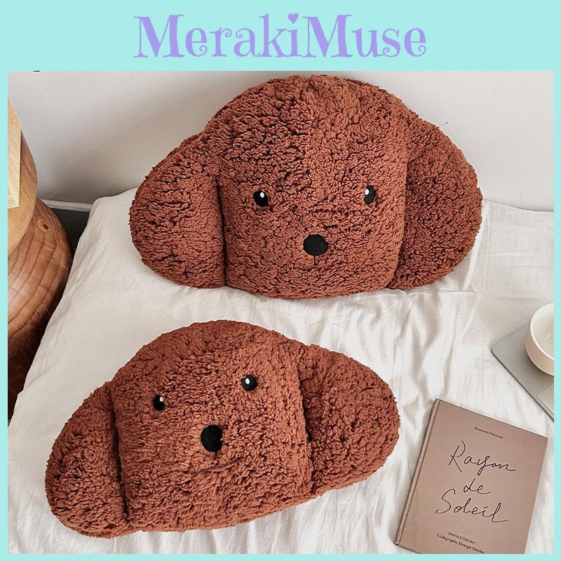 Cartoon Dog Throw Pillow Doll Plush Toy Girl Childrens Bedroom Table Decoration