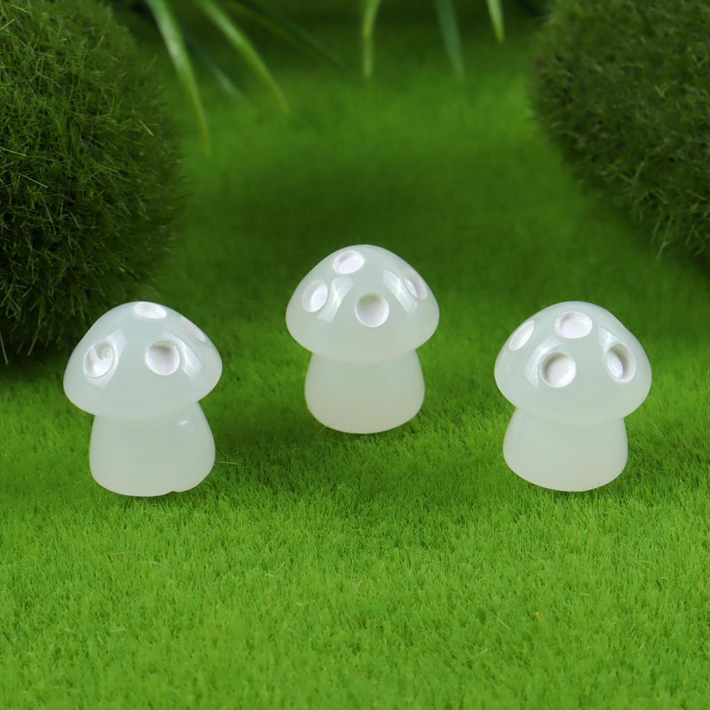 Mini Transparent Mushroom Ornaments for Moss Gardens and Balcony Potted Plants