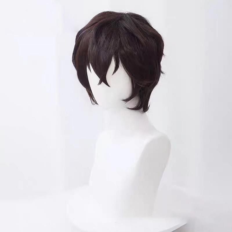 Dazai Osamu Role Headwear Man Daily Clothing Match Microfilm Wig Anime Bungo Stray Dogs Character Modeling Headgear