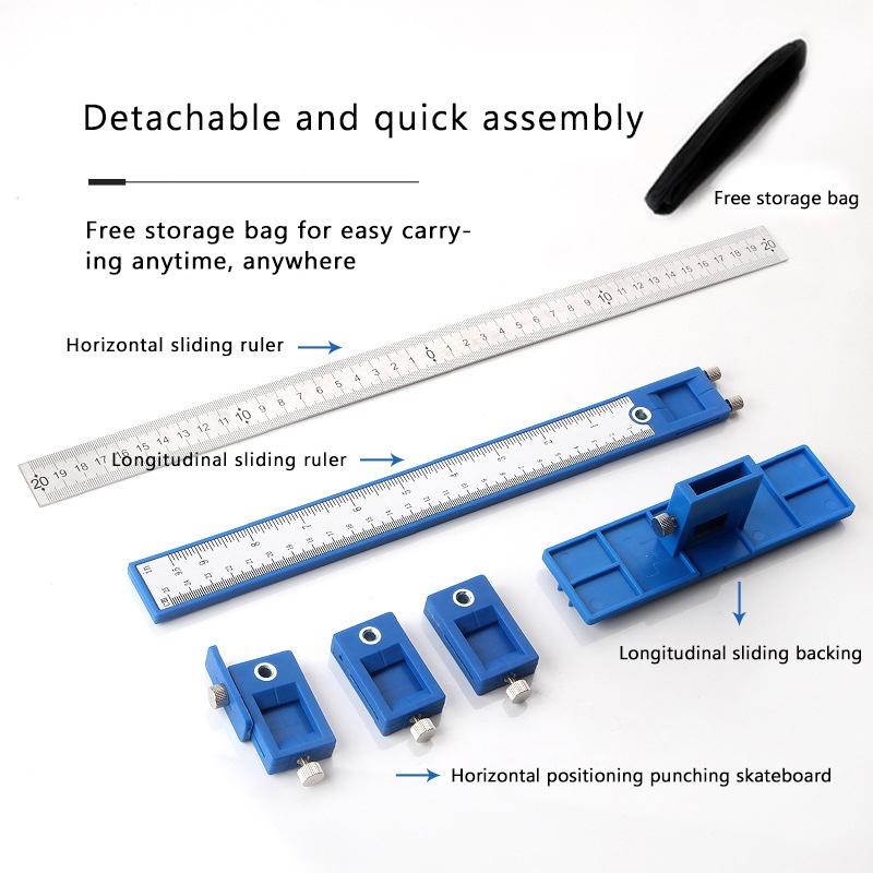 Hole Punch Jig Tool Drill Guide Sleeve for Cabinet Hardware Woodworking Drilling