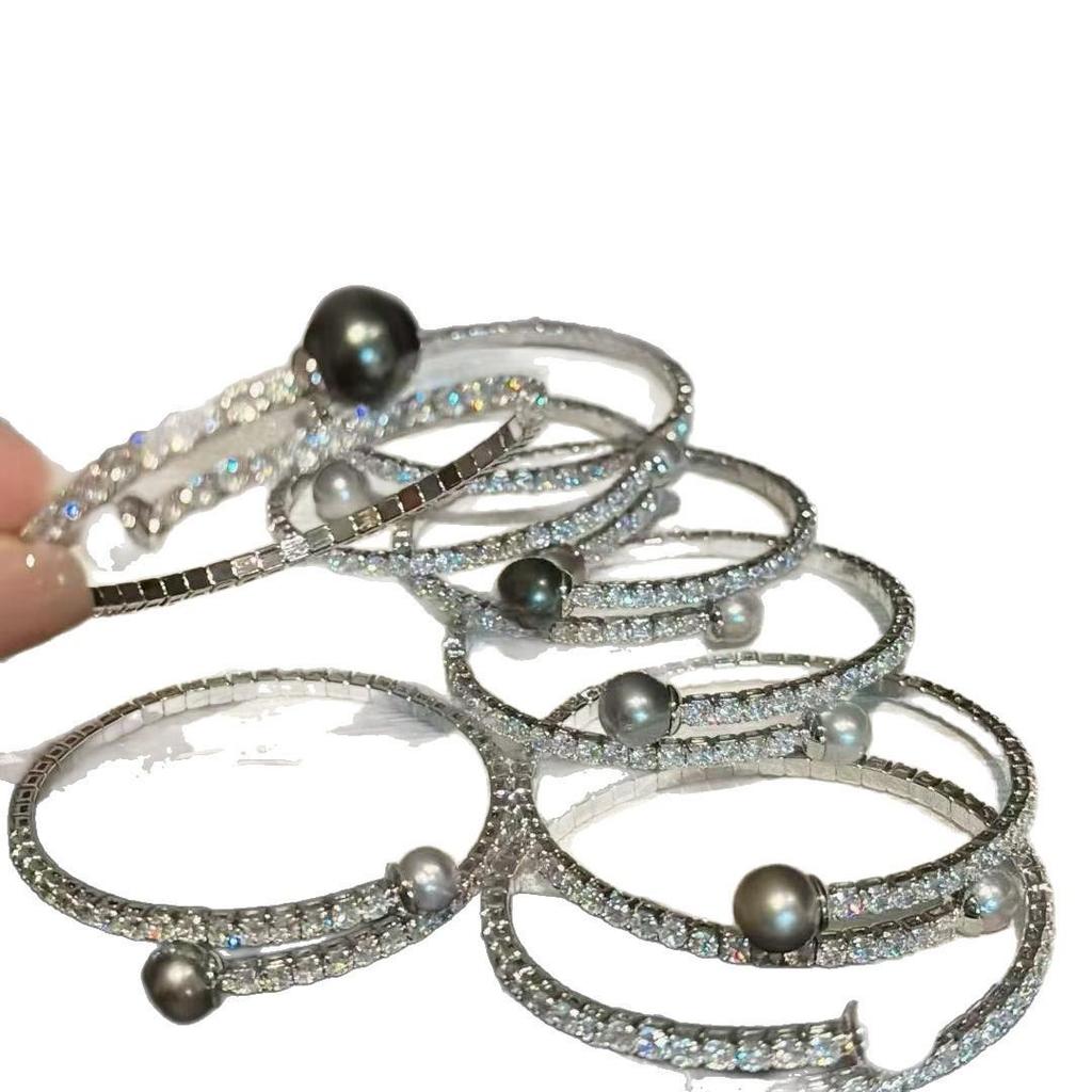 Tahiti Pearl & Zirconia Bracelet, Versatile Korean Design, Perfect Friendship Gift for Women.