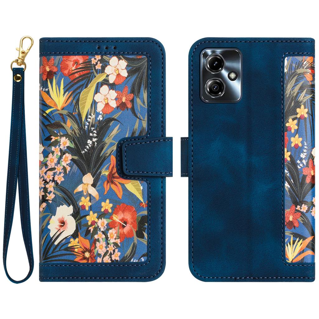 Für Motorola Moto G54 5G Hülle Kartenhalter PU Leder Handyhülle Muster bedruckt