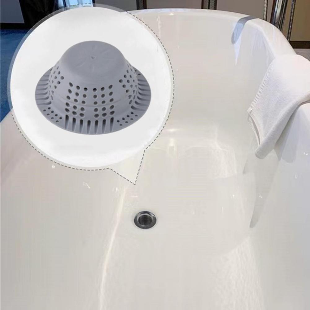 Silicone Hair Catcher Drain Protector with Collapsible Design for Shower and Bathtub Floor Drains To Trap Hair and Debris Easily