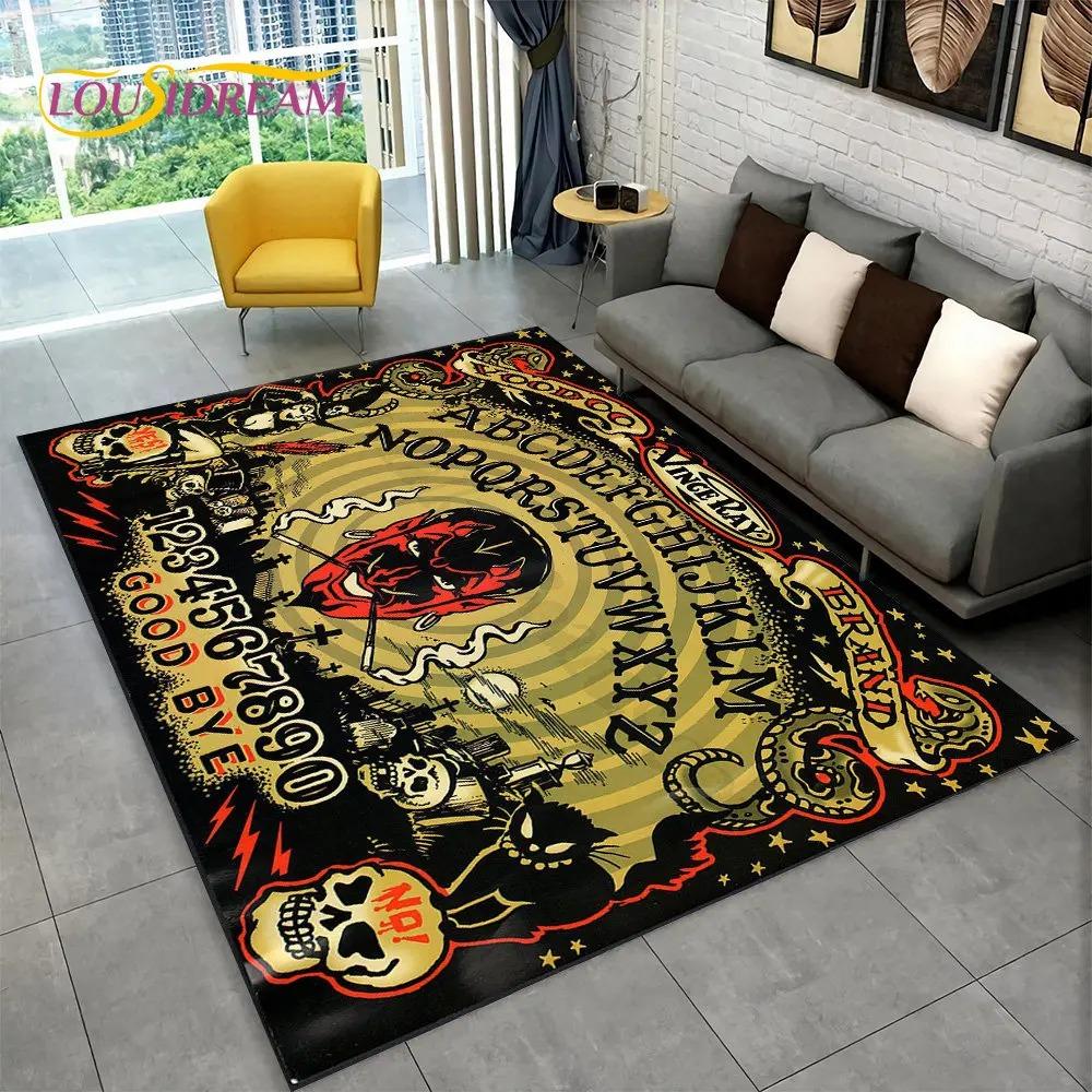 Ouija Tarot Witchcraft Gothic Mystical Carpet Living Room Bedroom Sofa Doormat Rug Non-slip Large Area Floor Mat Home Decoration