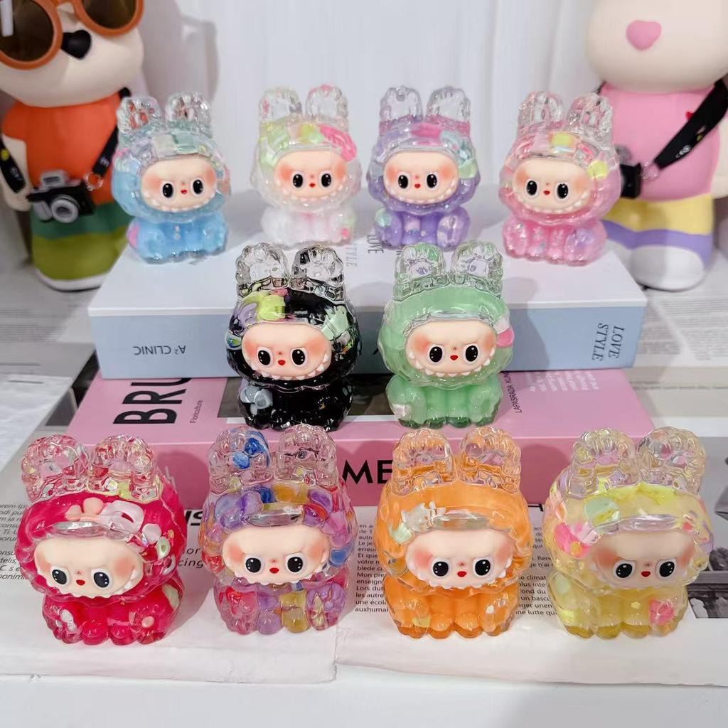 Labubu Oil Quicksand Blind Box DIY Cute Handmade Doll Ornaments